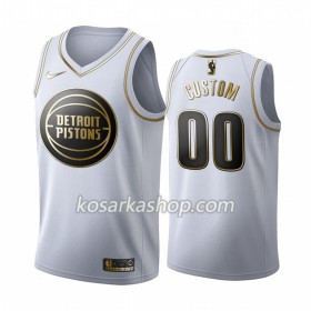 Dres Detroit Pistons Prilagođeni Nike 2019-20 Bijela Golden Edition Swingman